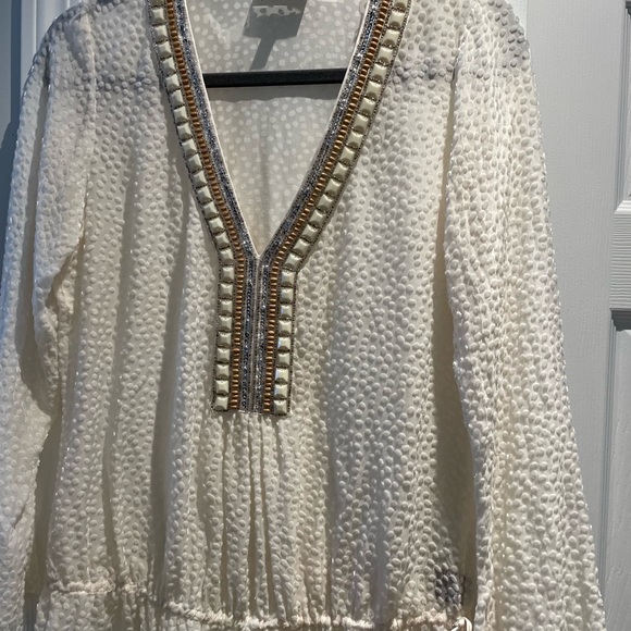 Hale Bob Silk/Rayon blend beaded top - Picture 2 of 13